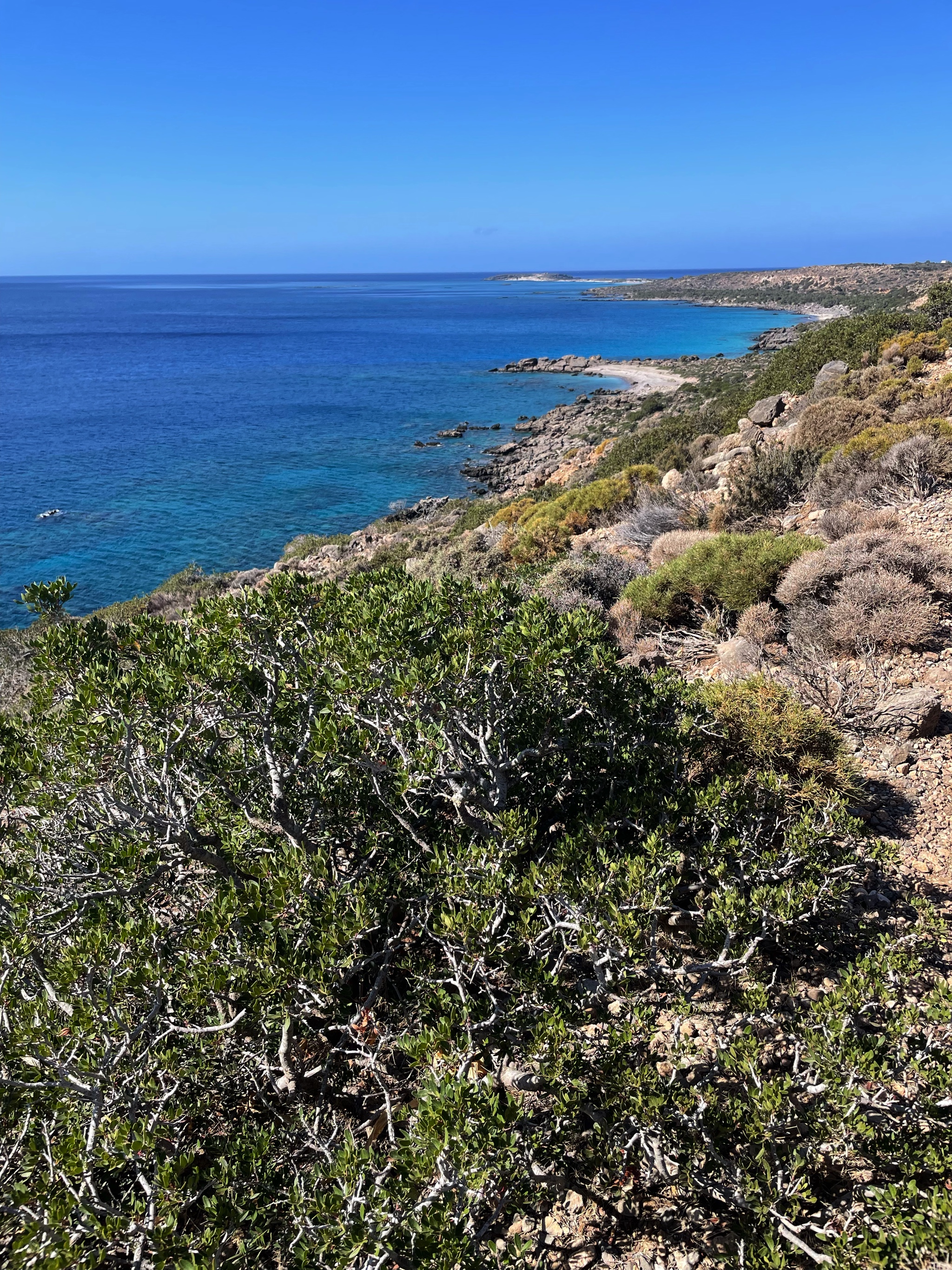 We were headed to the famous beach of Elafonisi, which you can see at the far end of this shot.